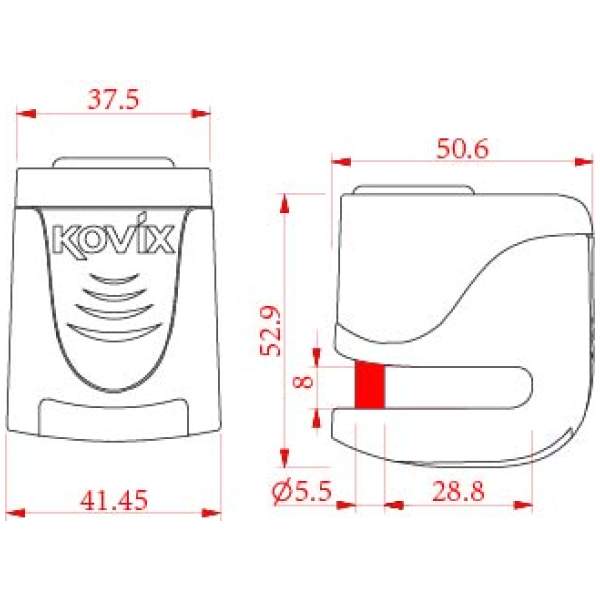 Sloten Kovix Alarm Disc Lock USB Alarm